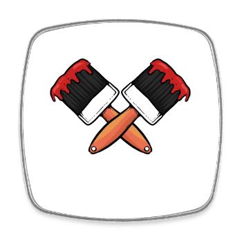 Paint Brush Painter - Square fridge magnet - white - Front