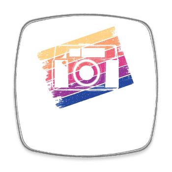 Camera Photographer Photography - Square fridge magnet - white - Front