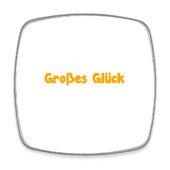 Großes Glück kann so klein sein - Baby - Nachwuchs - Viereckiger Kühlschrankmagnet - Weiß - Vorne