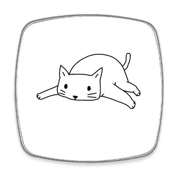 Katze Katzen Kitten - Viereckiger Kühlschrankmagnet - Weiß - Vorne