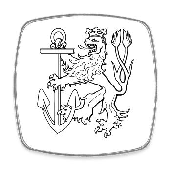 Düsseldorf Lion - Square fridge magnet - white - Front