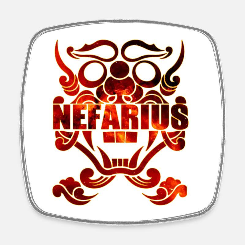 Nefarius Fire Sign - Square fridge magnet - white