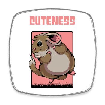 Chinchilla en abondance de souris mignonne - Magnet carré - blanc - Devant