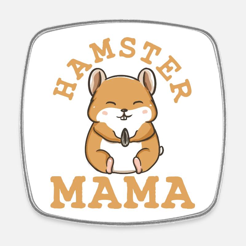 Hamster hamster doré - Magnet carré - blanc