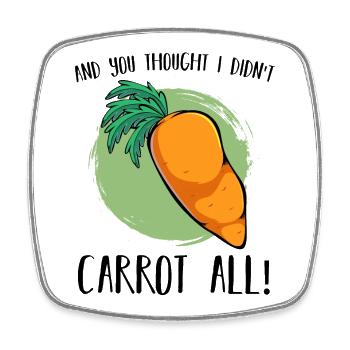 Carrot Illustration in Fresh Style - Square fridge magnet - white - Front