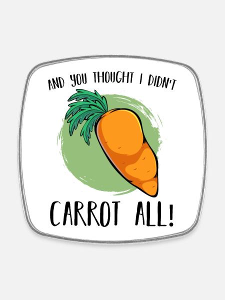 Carrot Illustration in Fresh Style - Square fridge magnet - white