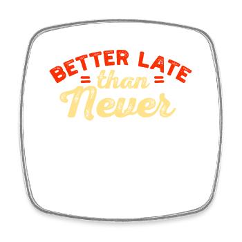 Delay - Square fridge magnet - white - Front
