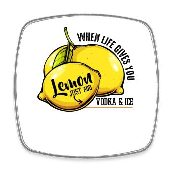 Lemon Just Add Lemon Style - Magnet carré - blanc - Devant