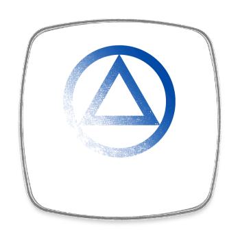 Anonyme Alkoholiker Symbol Logo AA NA Anti Alkohol - Viereckiger Kühlschrankmagnet - Weiß - Vorne