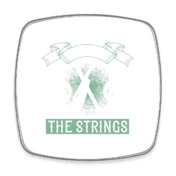 Violin - Lord of the strings - Square fridge magnet - white - Front
