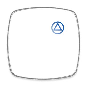 Anonymous alcoholic symbol logo AA NA anti alcohol - Square fridge magnet - white - Front