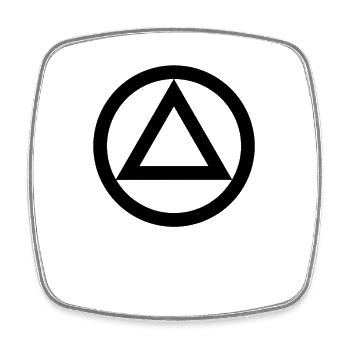 Anonymous alcoholic symbol logo AA NA anti alcohol - Square fridge magnet - white - Front