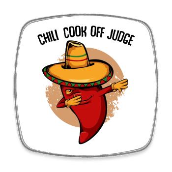 Chili Fiesta Dance - Square fridge magnet - white - Front