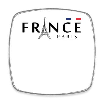 FRANCE PARIS - Square fridge magnet - white - Front