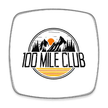 100 Mile Club Traillauf Ultra Trail Running Läufer - Viereckiger Kühlschrankmagnet - Weiß - Vorne