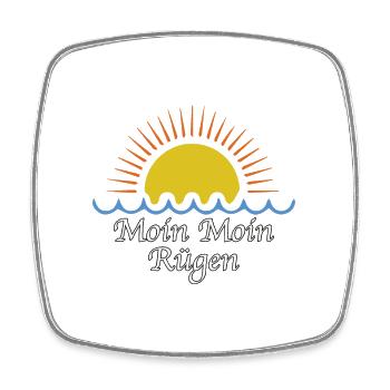 Moin Moin Rügen Sonnenaufgang - Viereckiger Kühlschrankmagnet - Weiß - Vorne
