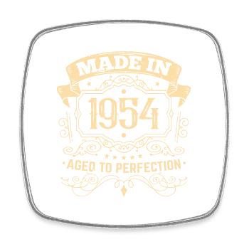 1954 Geburtstag Made in 1954 - Viereckiger Kühlschrankmagnet - Weiß - Vorne
