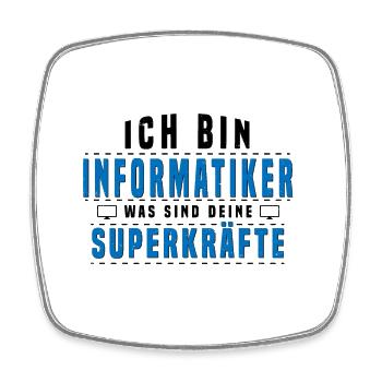 Informatiker Superkräfte Shirt - Viereckiger Kühlschrankmagnet - Weiß - Vorne