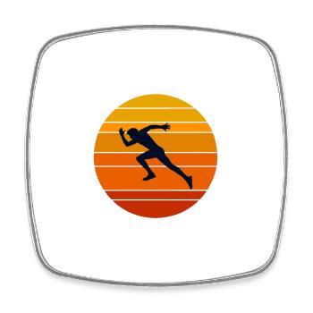 Laufsport - Viereckiger Kühlschrankmagnet - Weiß - Vorne