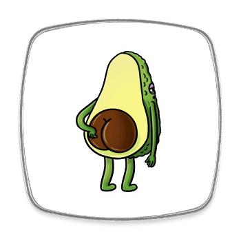 Avocado Po für Avocado Liebhaber - Viereckiger Kühlschrankmagnet - Weiß - Vorne