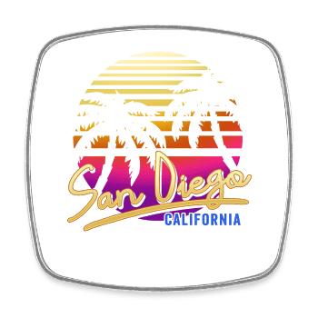 San Diego - Viereckiger Kühlschrankmagnet - Weiß - Vorne