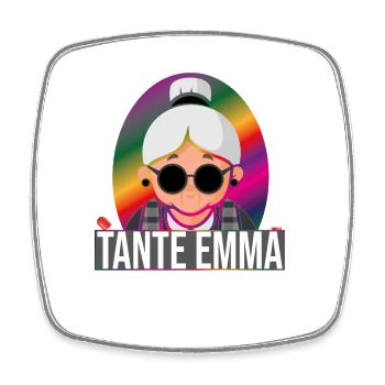 Tante Emma Festival Hardstyle Rave Geschenk - Viereckiger Kühlschrankmagnet - Weiß - Vorne
