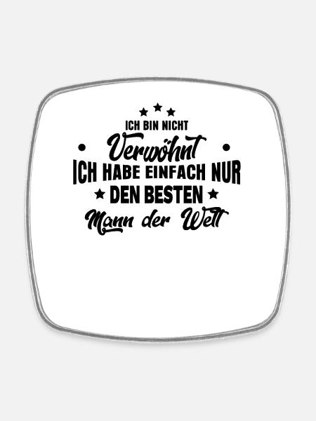 Ich habe den besten Mann der Welt - Viereckiger Kühlschrankmagnet - Weiß