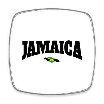 Drapeau de la Jamaïque Neon Contraste - Magnet carré - blanc - Devant