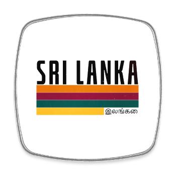 Sri Lanka Flag Stripes - Viereckiger Kühlschrankmagnet - Weiß - Vorne