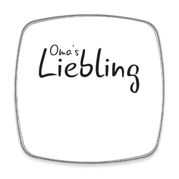 Omas Liebling - Viereckiger Kühlschrankmagnet - Weiß - Vorne