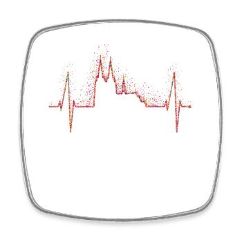 Cologne heartbeat confetti in the heart of Cologne carnival - Square fridge magnet - white - Front