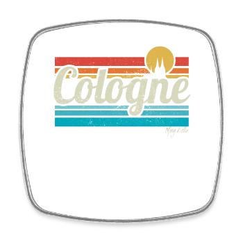 Cologne Cologne Retro Vintage Surffer Kölner Carnaval - Magnet carré - blanc - Devant