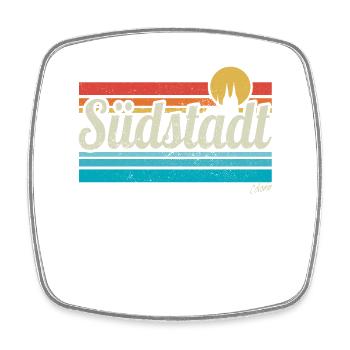 Köln Südstadt Veedel Viertel Retro Vintage Surfer - Viereckiger Kühlschrankmagnet - Weiß - Vorne