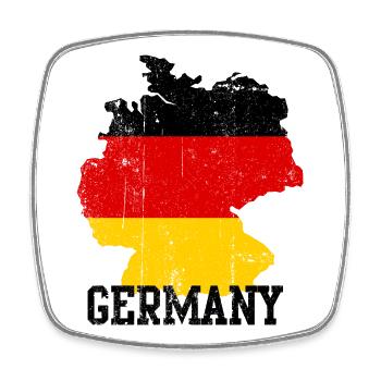 RedYellow Germany Silhouette - Viereckiger Kühlschrankmagnet - Weiß - Vorne