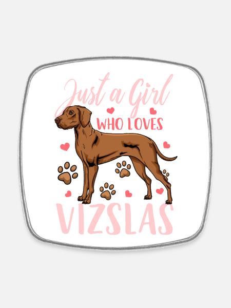 Vizsla - Viereckiger Kühlschrankmagnet - Weiß