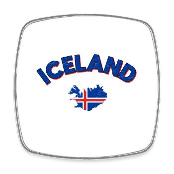 Islande Nation insulaire islandaise - Magnet carré - blanc - Devant
