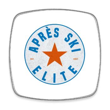 Ski après ski elite - Square fridge magnet - white - Front