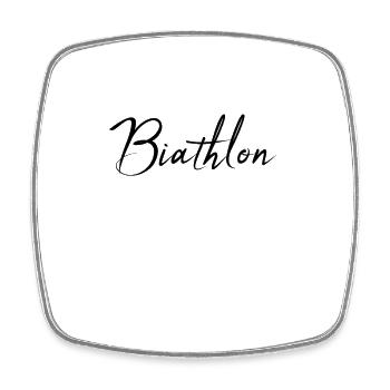 biathlon - Square fridge magnet - white - Front