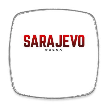 Bosnia Sarajevo - Square fridge magnet - white - Front