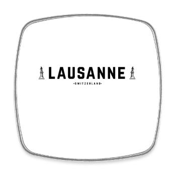 Lausanne Schweiz - Viereckiger Kühlschrankmagnet - Weiß - Vorne