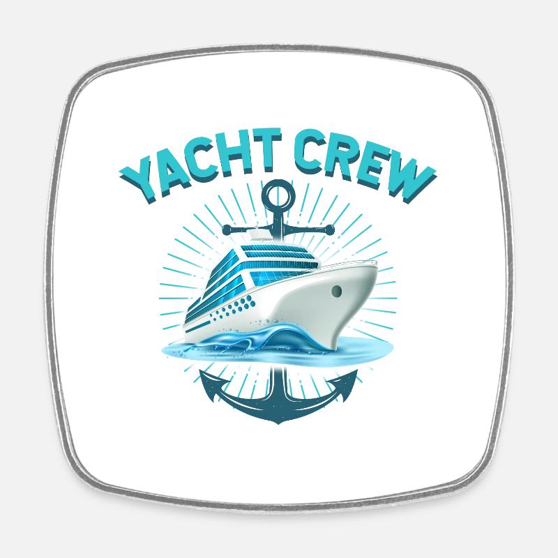 ÉQUIPE DE YACHT - Magnet carré - blanc