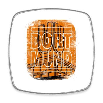Dortmund Vintage - Viereckiger Kühlschrankmagnet - Weiß - Vorne