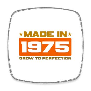 Made in 1975 - Square fridge magnet - white - Front