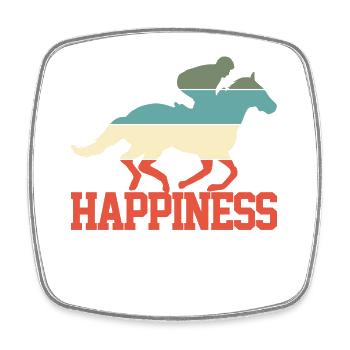 Horse Riding Rider - Square fridge magnet - white - Front
