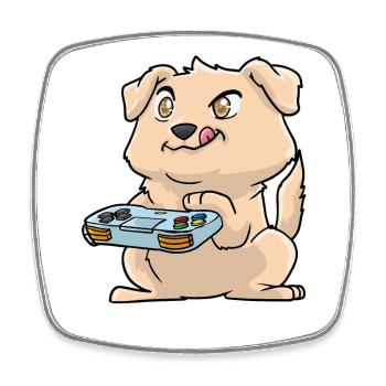 Labrador Kawaii - Square fridge magnet - white - Front