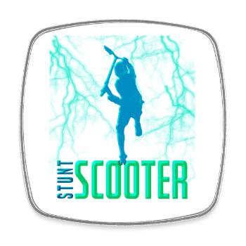 Freestyle scooter stunt scooter - Square fridge magnet - white - Front