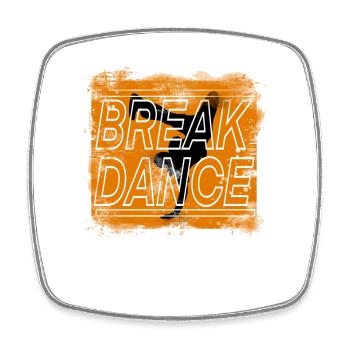 Breakdance - Viereckiger Kühlschrankmagnet - Weiß - Vorne
