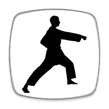 Punsch Karate oder Teakwondo Punsch - Viereckiger Kühlschrankmagnet - Weiß - Vorne