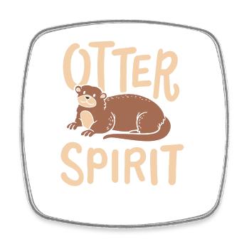 Otter - Square fridge magnet - white - Front