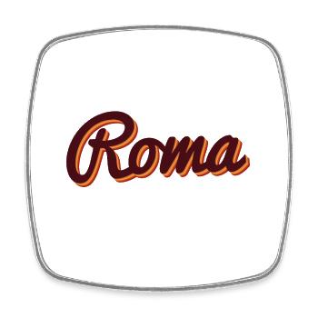Roma Italie - Magnet carré - blanc - Devant
